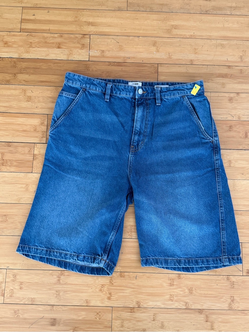 Cotton On Men's Dark Blue Denim Jean Shorts
